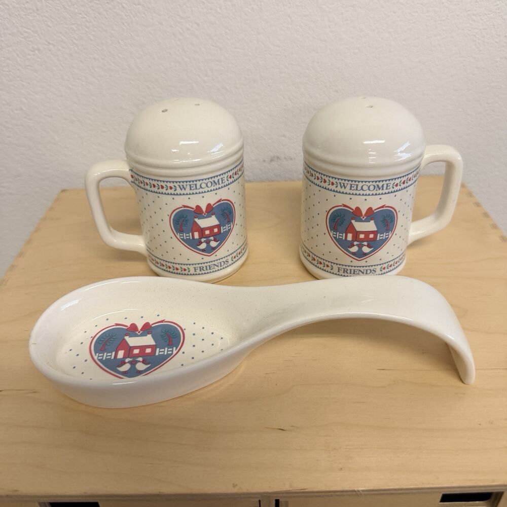 Vintage Baker Hart And Stuart 3 Pc Stove Top Set Country Cottage Core